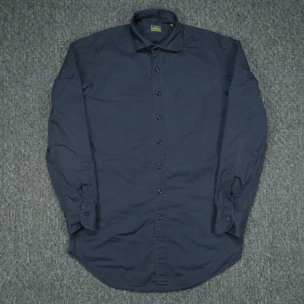 Sid Mashburn Shirt Mens Medium Blue Long Sleeve Button Up